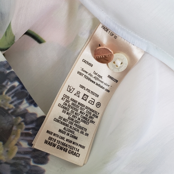TED BAKER NWOT floral button down shirt - Picture 7 of 10